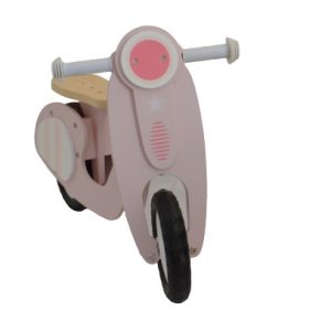 Bicicleta de aprendizaje tipo Vespa Rosada